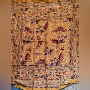 Vintage For You from Spiegel Large Square Scarf 41” Gold Purple Butterflies